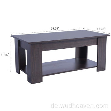 Lift-Top-Couchtisch aus Holz mit Stauraum